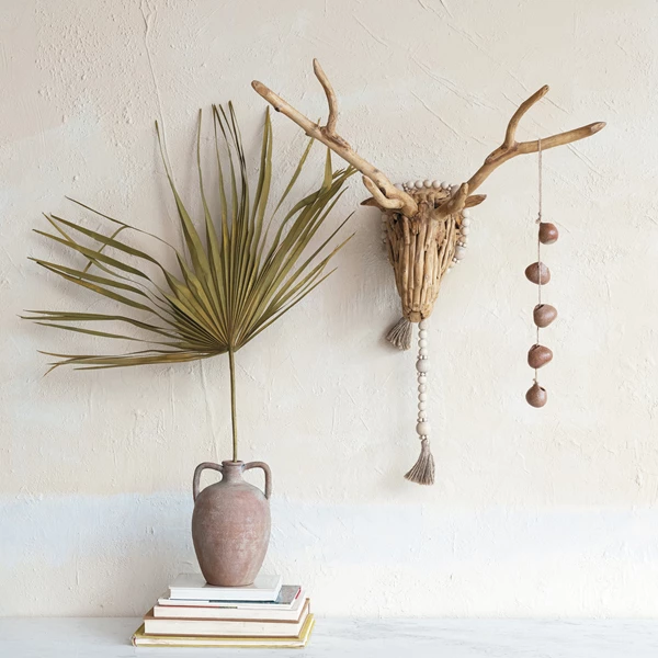 Creative Co Op Teakwood Root Deer Head Wall Décor Natural