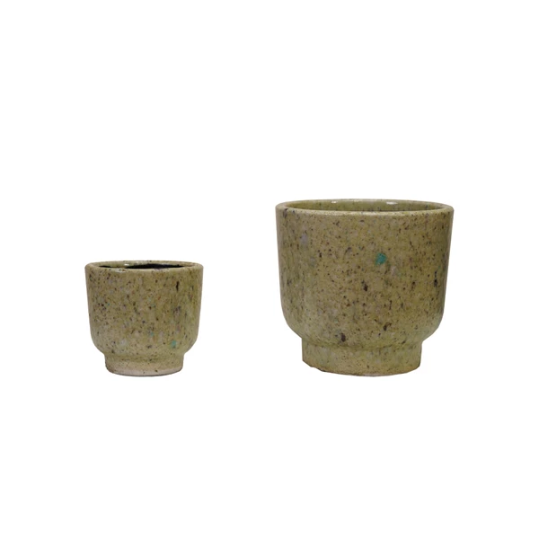 creative co op Terra-cotta Planters Set of 2 (Holds 8" & 6" Pots) (Each Varies)