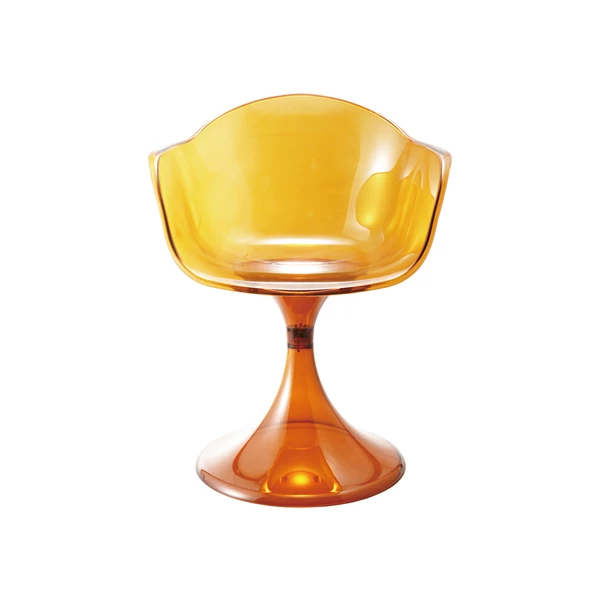 creative co op Transparent Plastic Tulip Chair Amber Color KD