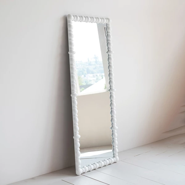 Creative Co Op Turned Wood Framed Wall Mirror (Hangs Vertically & Horizontally)