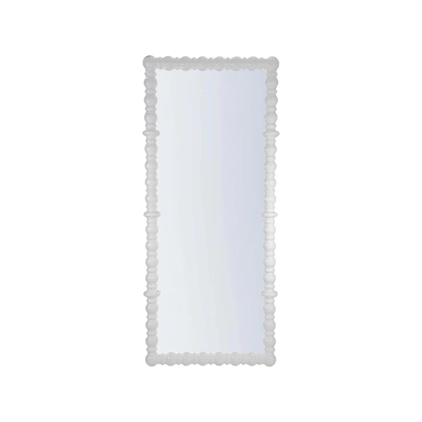 creative co op Turned Wood Framed Wall Mirror (Hangs Vertically & Horizontally)