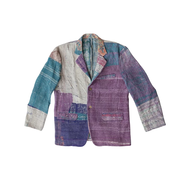 creative co op Vintage Fabric Kantha Jacket 2 Sizes (S/M & L/XL) (Each One Will Vary)