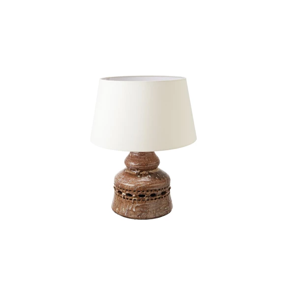 creative co op Vintage Reproduction Table Lamp with Linen Shade (Each Will Vary)