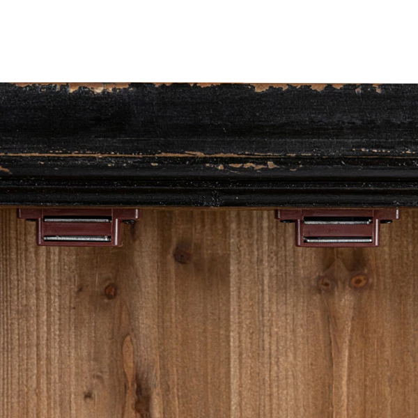 Creative Co Op Wood & Glass Display Cabinet W/ 3 Shelves 2 Doors (Hangs Or Sits)