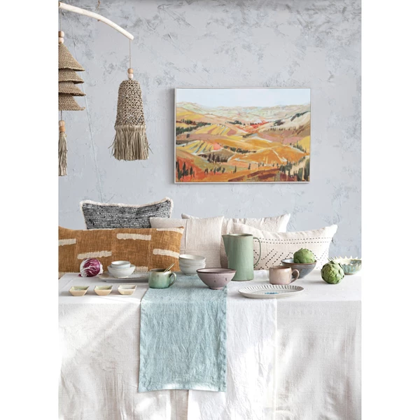 Creative Co Op Wood & Hand-Woven Seagrass Mobile/Wall Hanging Black & Natural