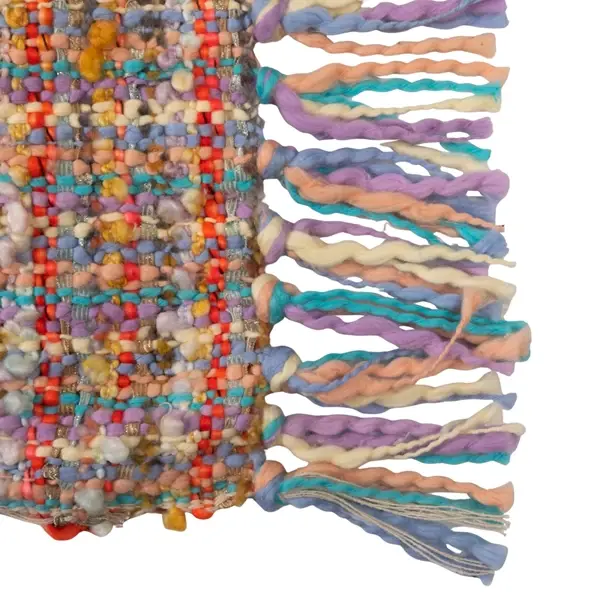 Creative Co Op Woven Cotton Blend Slub Throw With Fringe