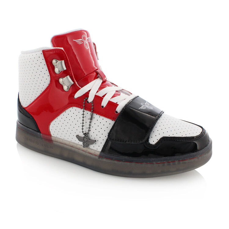 creative recreation CREATIVE RECREATION CESARIO HI XXI WHITE BLACK RED