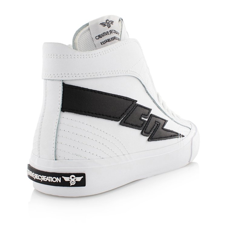 Creative Recreation CREATIVE RECREATION WOMEN'S ZEUS HI LEATHER WHITE BLACK