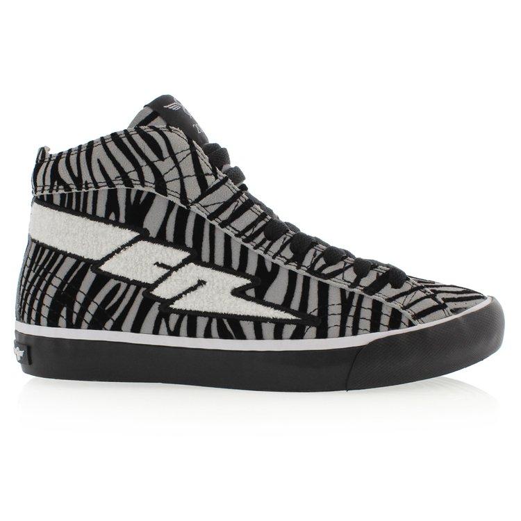 Creative Recreation CREATIVE RECREATION WOMEN'S ZEUS HI SUEDE ZEBRA PRINT GREY/BLACK
