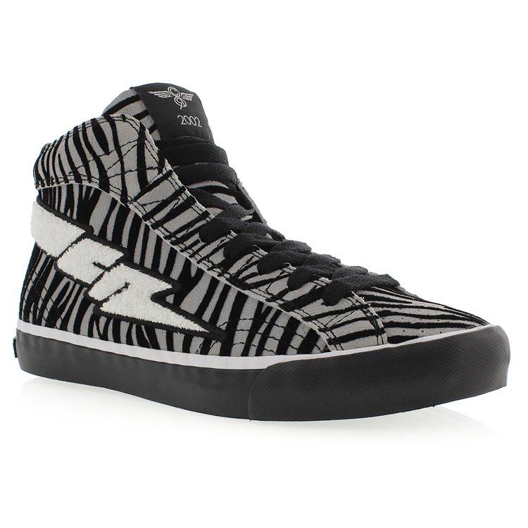 creative recreation CREATIVE RECREATION WOMEN'S ZEUS HI SUEDE ZEBRA PRINT GREY/BLACK