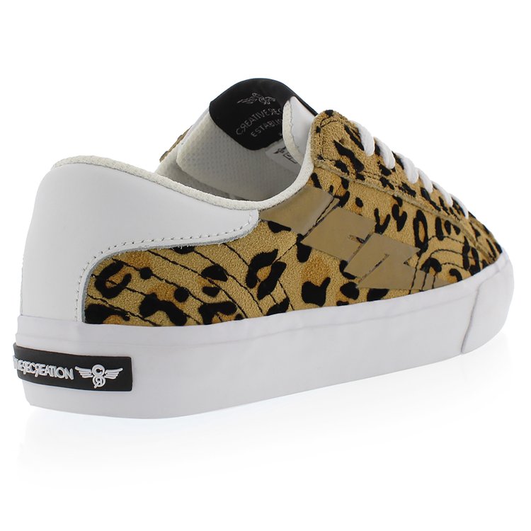 Creative Recreation CREATIVE RECREATION WOMEN'S ZEUS LO SUEDE LEOPARD PRINT TAN/BLACK