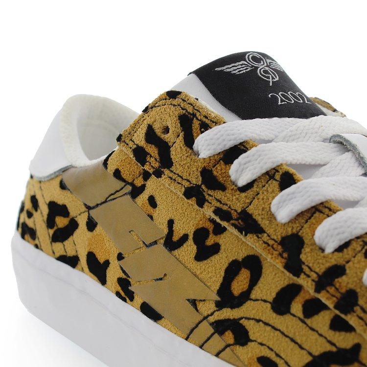 Creative Recreation CREATIVE RECREATION WOMEN'S ZEUS LO SUEDE LEOPARD PRINT TAN/BLACK