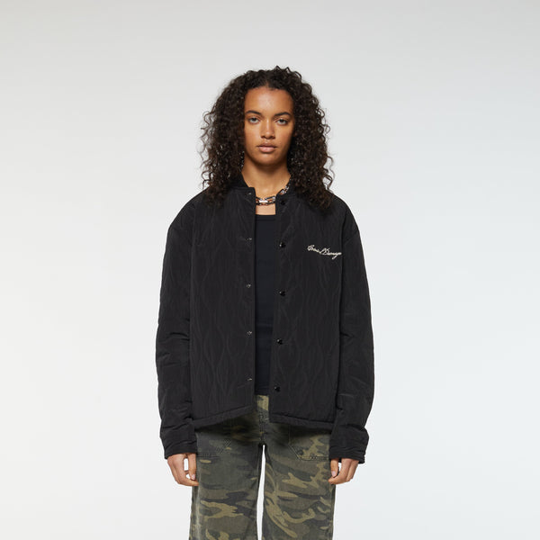 Criminal Damage 3D QUILTED BOMBER BLACK