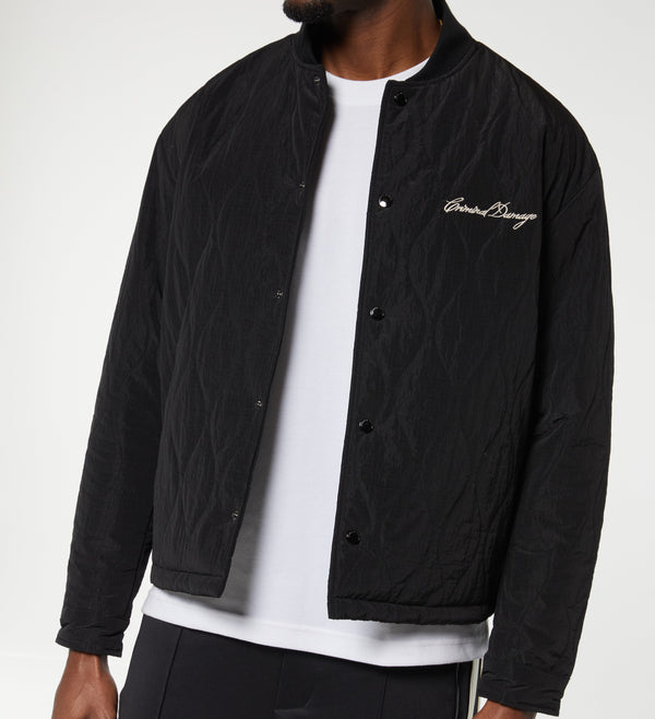 Criminal Damage 3D QUILTED BOMBER BLACK
