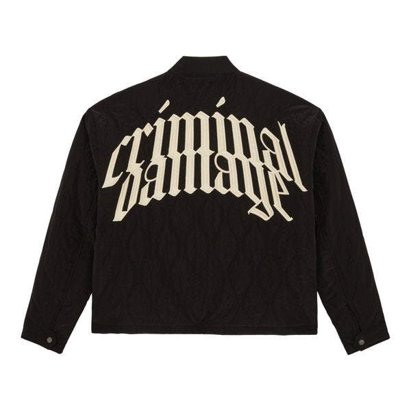 criminal damage 3D QUILTED BOMBER BLACK