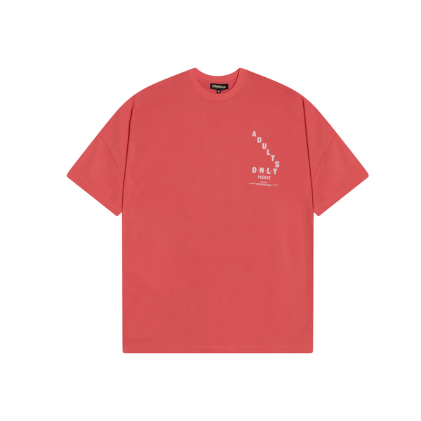 Criminal Damage ADULTS ONLY T-SHIRT CORAL