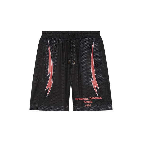 criminal damage BOLT PRINTED SHORTS CAVIAR CORAL