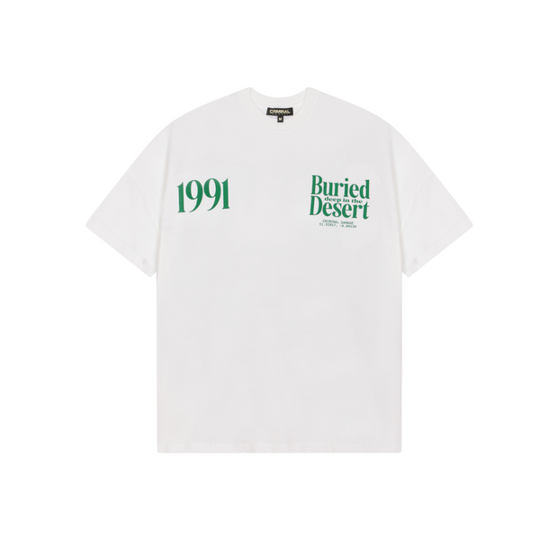criminal damage BURIED DEEP T-SHIRT OFF-WHITE