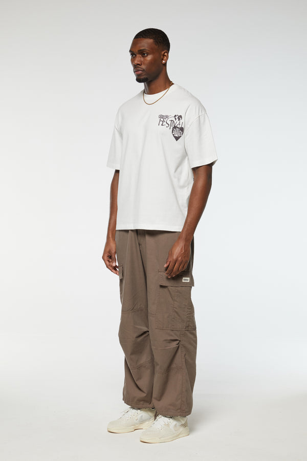 Criminal Damage CD FESTIVAL T-SHIRT OFF-WHITE