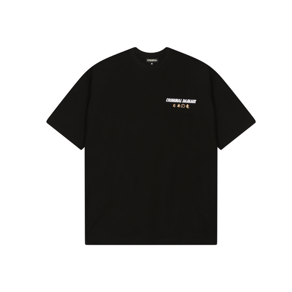 Criminal Damage DRAGON WAVE T-SHIRT BLACK