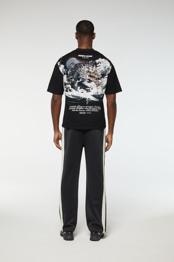 Criminal Damage DRAGON WAVE T-SHIRT BLACK