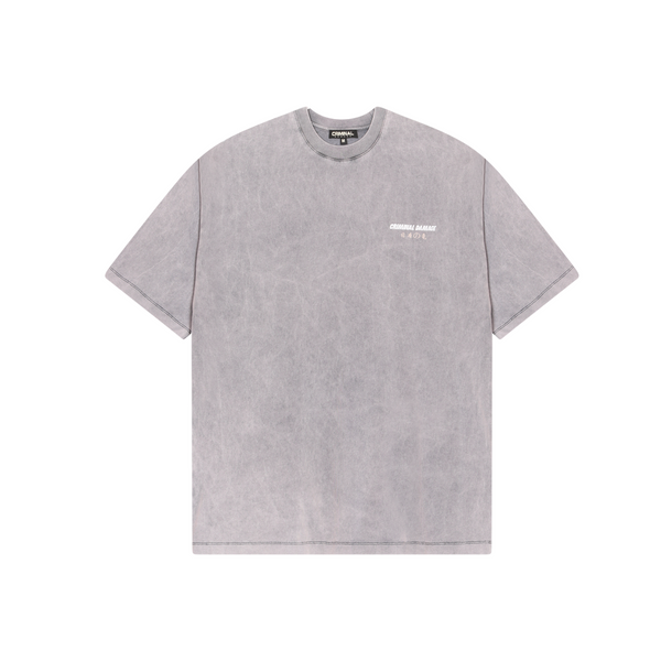 Criminal Damage DRAGON WAVE T-SHIRT WASHED GREY