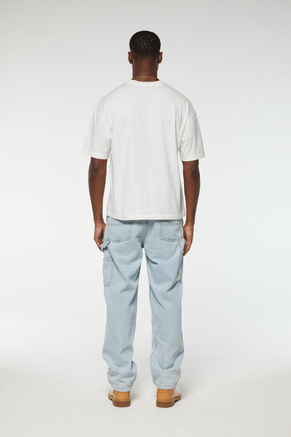 Criminal Damage GASOLINE T-SHIRT OFF-WHITE