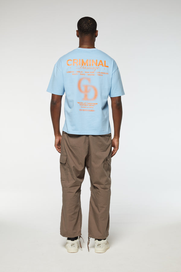 Criminal Damage INTERNATIONAL T-SHIRT BLUE
