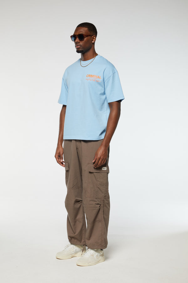 Criminal Damage INTERNATIONAL T-SHIRT BLUE