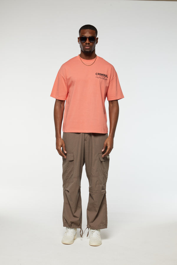 Criminal Damage INTERNATIONAL T-SHIRT CORAL