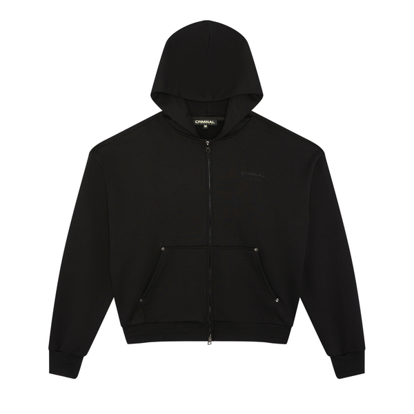 Criminal Damage JERSEY UTILITY HOODIE BLACK
