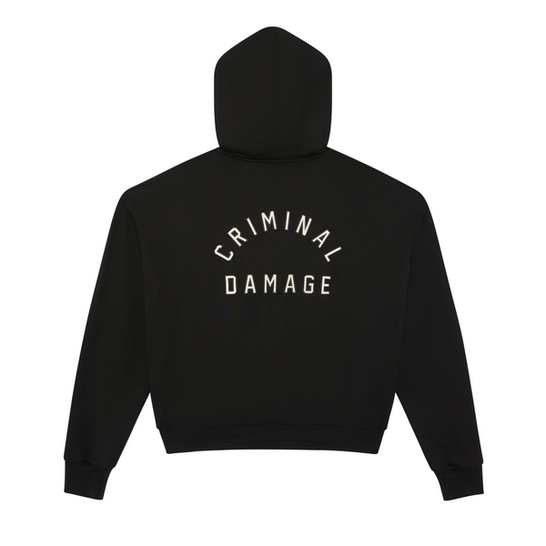 criminal damage JERSEY UTILITY HOODIE BLACK