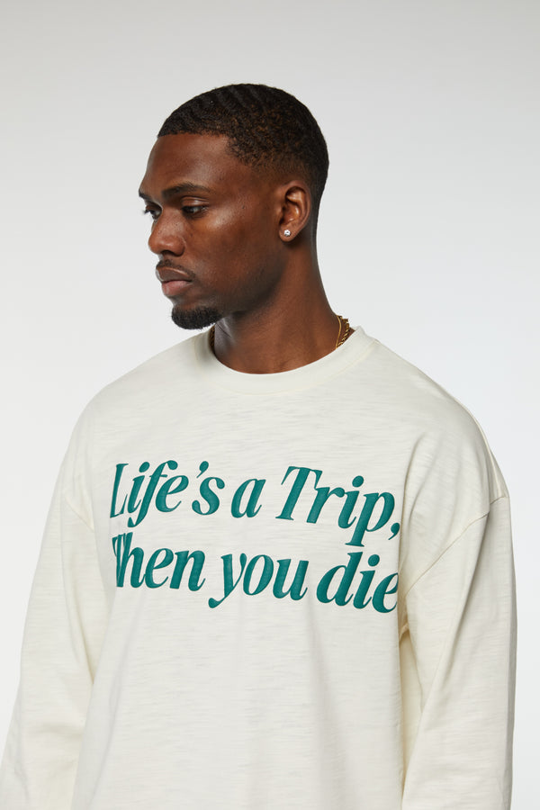 Criminal Damage LIFE'S A TRIP T-SHIRT OFF-WHITE