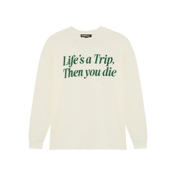 criminal damage LIFE'S A TRIP T-SHIRT OFF-WHITE