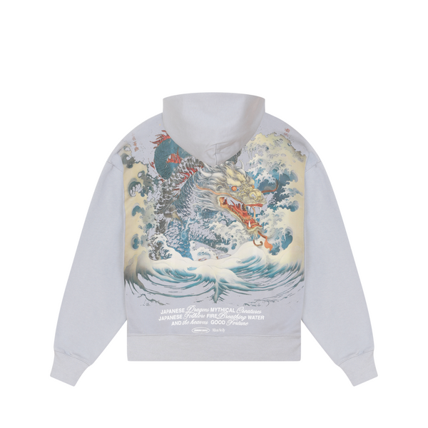 criminal damage MYTHOLOGY HOODIE WASHED BLUE