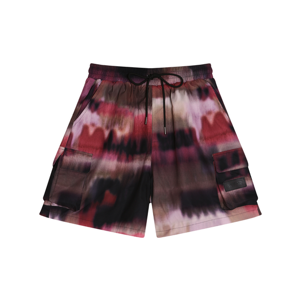criminal damage PHOTO PRINT ZIP SHORTS MULTI