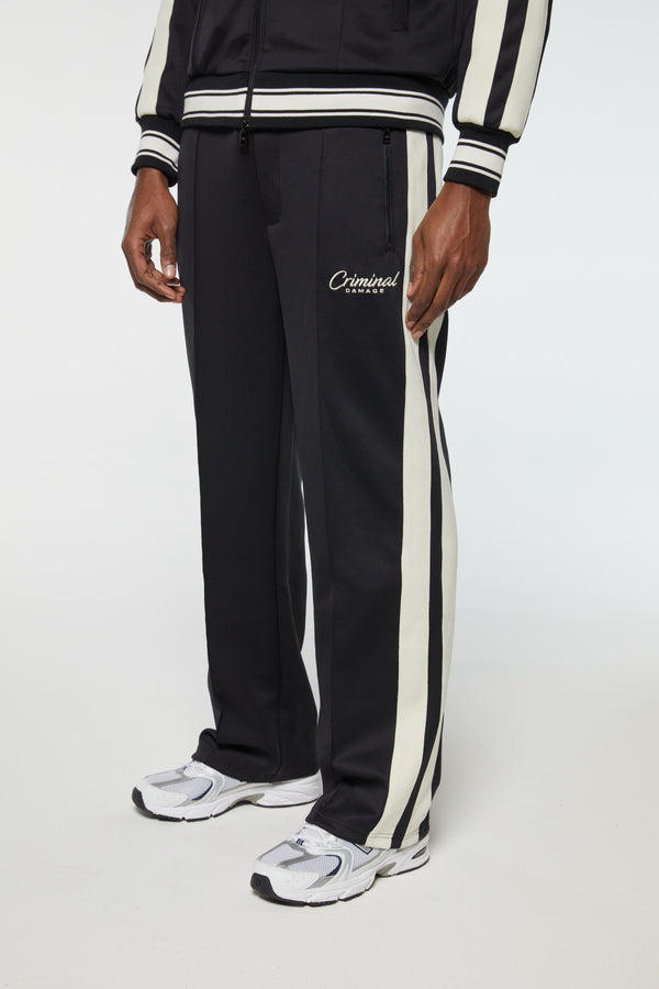 Criminal Damage PIN TUCK TRACK JOGGERS BLACK