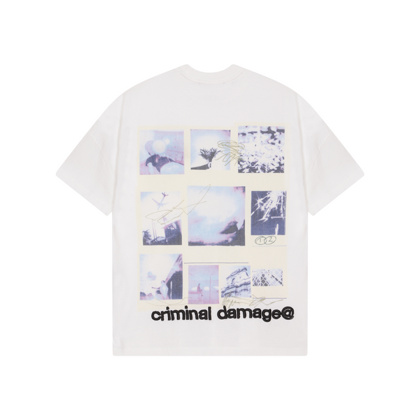 criminal damage POLAROID T-SHIRT OFF-WHITE