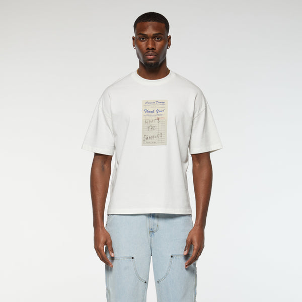 Criminal Damage THE DAMAGE T-SHIRT OFF-WHITE