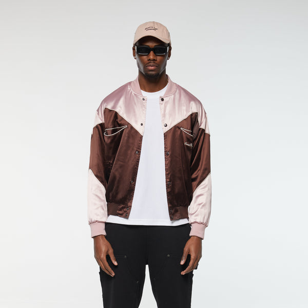Criminal Damage WESTERN BOMBER JACKET WINE PINK