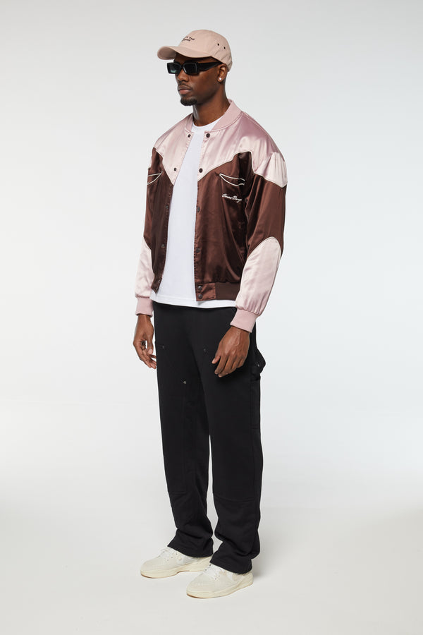 Criminal Damage WESTERN BOMBER JACKET WINE PINK