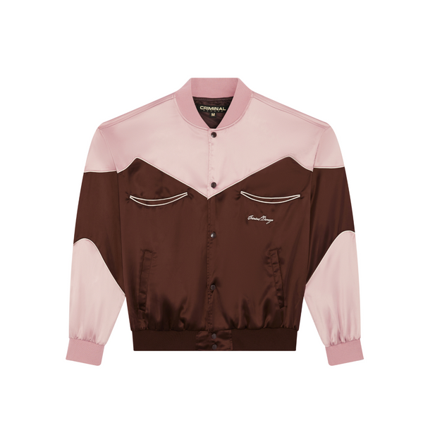 criminal damage WESTERN BOMBER JACKET WINE PINK