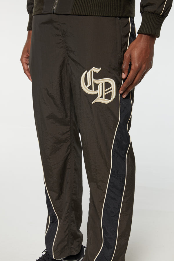 Criminal Damage PANELLED TRAINING JOGGER BLACK CHOCOLATE