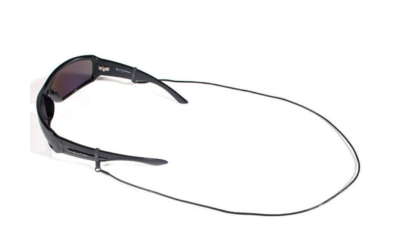 croakies Round Leather Cords Black