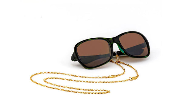 croakies Single Leaf Sunglasses Chain Gold