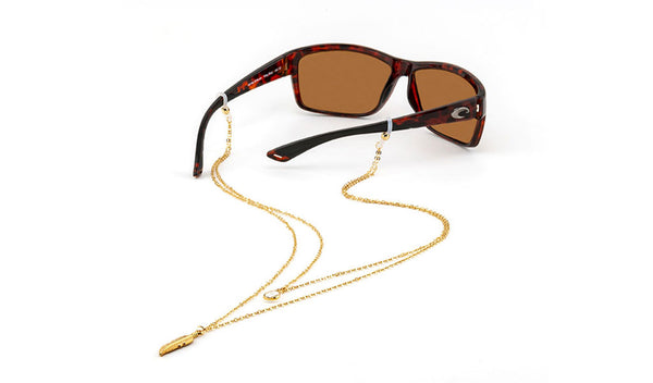 croakies Double Layer Feather & Pendant Sunglasses Chain