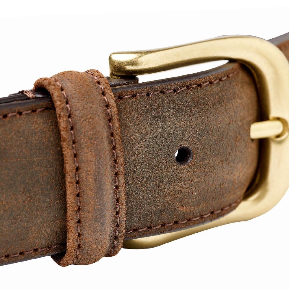 Crockett & Jones Belt - Rough-Out Suede Dark Brown Rough-Out Suede