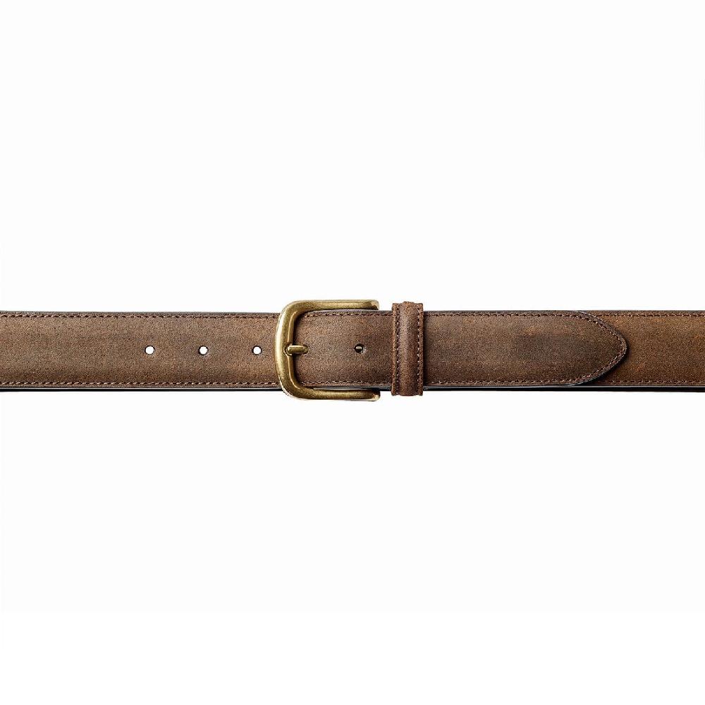 Crockett & Jones Belt - Rough-Out Suede Dark Brown Rough-Out Suede