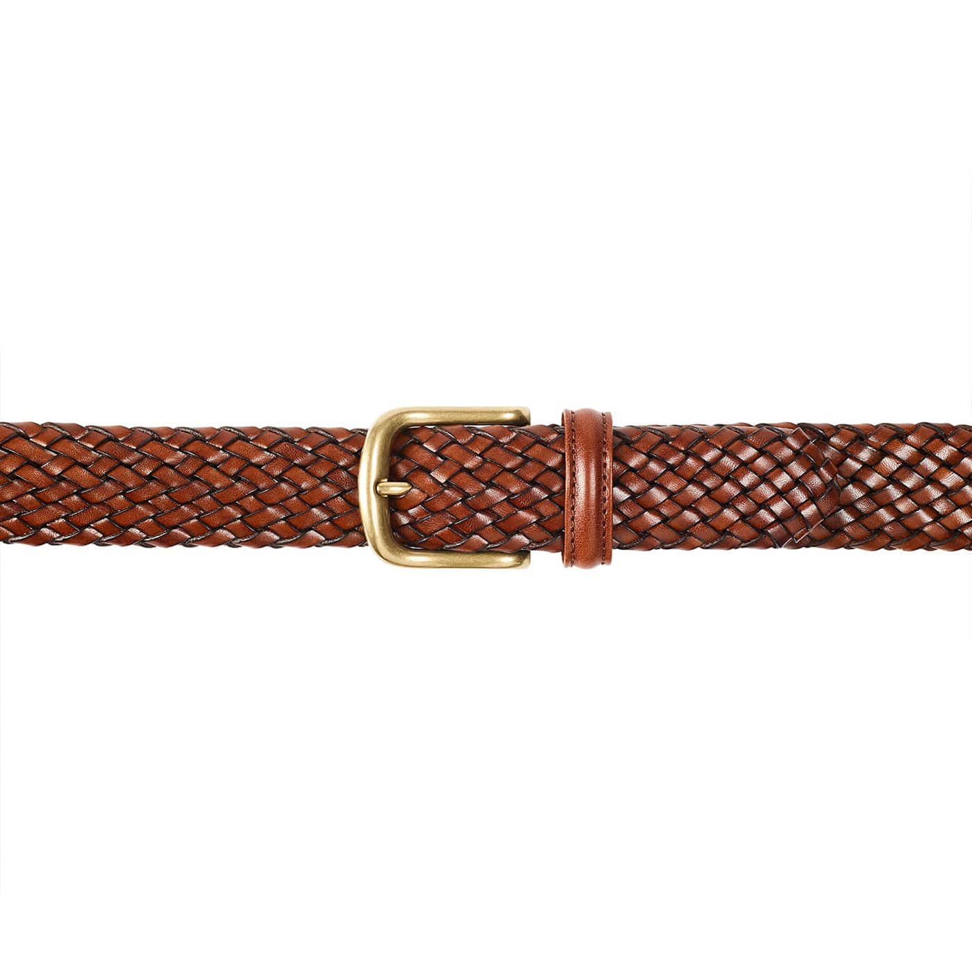 Crockett & Jones Belt - Woven Calf Dark Brown Woven Calf