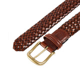 Crockett & Jones Belt - Woven Calf Dark Brown Woven Calf